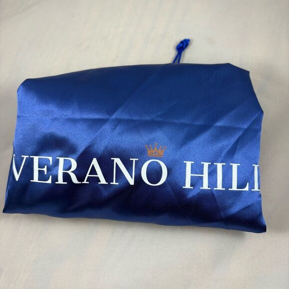 VERANO HILL Blue Crystal Jeweled Evening Clutch with Chain Strap - Picture 7 of 7